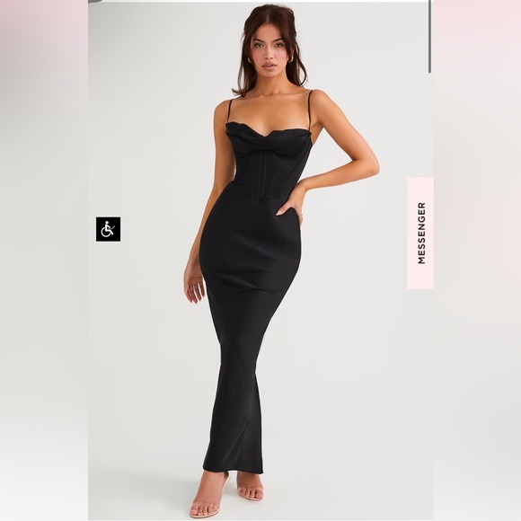 House of CB Charmaine Black Corset Maxi Dress - Picture 1 of 10